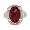 7ct Ruby Rough Cut Diamond Ring Set in Sterling Silver
