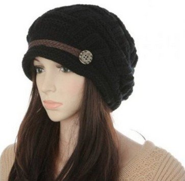 ANDI ROSETM Slouch Beanies Button Hats Knitted Crochet Baggy Skullies Beret Cap Hat for Women Winter Ski Party
