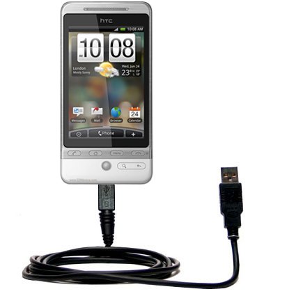Classic Straight USB Cable for the HTC Hero with Power Hot Sync and Charge capabilities - uses Gomadic TipExchange Technology
