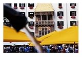 Umbrellas in Front of Goldenes Dachl, From Herzog Friedrich Strasse, Innsbruck, Austria Scenic Photographic Poster Print by Glenn Beanland, 24x18
