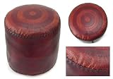 Leather Ottoman,  Sunflower 