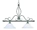 Savoy House KP-1-1903-2-27 San Marcos 2 Light Island Light in Texas Bat Silver with Cream Faux Alabaster Glass glass