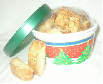 8 ounce MINI ALMOND BISCOTTI BITES by Peggy
