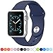 Apple Watch Replacement Band - Valuebuybuy Soft Silicone Replacement Sports Wristbands Straps for Apple Wrist Watch iWatch All Models Formal Colors S/M Size-38mm/Midnight Blue