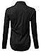 DRESSIS Women's Basic Long Sleeve Button Down Collared Slim Shirt (13 Colors)