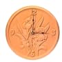 Opus 382 Sunswept 12-1/2" Terra Cotta Iris Clock