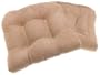 Arlee Chamois Faux Suede Chair Pads 2-Pack, Tan