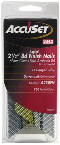 Senco A302509 15 Gauge x 2-1/2 Inch Electro Galvanized Finish Nail