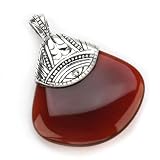 Barse Carnelian Slab Sterling Silver Pendant