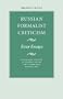 Russian Formalist Criticism: Four Essays (Regents Critics Ser)