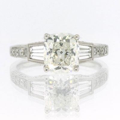 2.82ct Cushion Cut Diamond Engagement Anniversary Ring