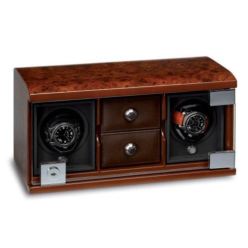 2-Module Briarwood Watch Winder and Watch Storage Box - Rotobox by Underwood