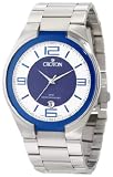 Croton Mens CN307301SSBL Blue Textured Dial Stainless Steel Watch