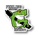 コトワザステッカー《油断大敵/FEELING_SECURE_IS_A_GREAT_ENEMY》防水加工!☆カエルSTICKER通販☆ great