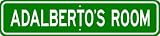 ADALBERTO ROOM SIGN - Personalized Gift Boy or Girl, Aluminum