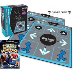 2 x DDR Regular DanceCube Dance Pad & DDR Mario Mix Game (GameCube)