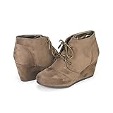 DREAM PAIRS Women's Fashion Casual Outdoor Low Wedge Heel Booties Shoes