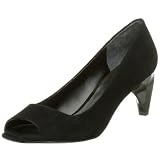 Nine West Womens Mazzo Suede Peep Toe Pump,Black,6 M