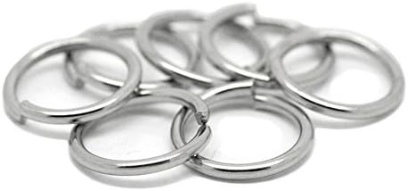 200 Pieces - 13mm Jump Rings Stainless Steel Silver Tone - 15 Gauge
