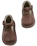 : L'Amour Brown Nubuck T-Strap Mary Janes