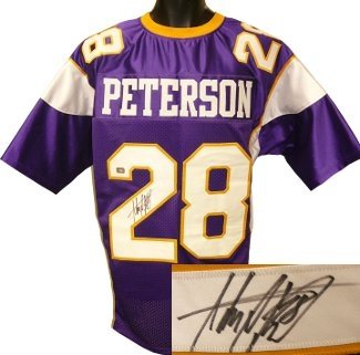 Adrian Peterson Autographed/Hand Signed Minnesota Vikings Purple Prostyle Jersey