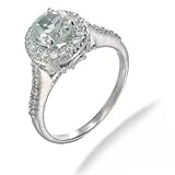 6MM 0.75CT Green Amethyst Ring In Sterling Silver (Available in Sizes 5-9)