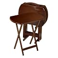 5-pc. Oversized TV Table - Walnut