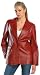 Classic Dark Red Ladies Soft Touch Supple Lambskin Blazer