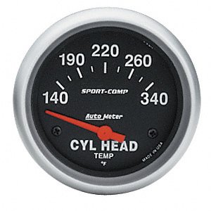 Auto Meter 3336 Sport-Compact Short Sweep Electric Cylinder Head Temperature Gauge