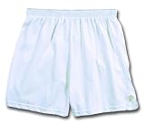 White exercise sport shorts cotton jersey available in adult and youth sizes