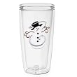 Whimsical Snowman 16 oz Insulated Beverage Tumbler, Clear