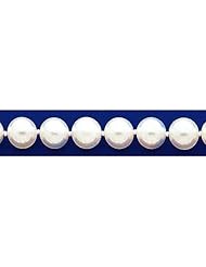 14k 7-7.5mm White Akoya Saltwater Cultured Pearl Necklace