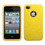 Totem Fire Silicone Case / Skin / Cover for Apple iPhone 4 / 4G - Yellow