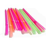 Perfect Stix Neon Flex 10 unwrapped-125ct Straws, 9" (Pack of 125)