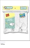 Infant Hanes 6 Pair Cuff Crew Socks White 0-6 mths - H10/6