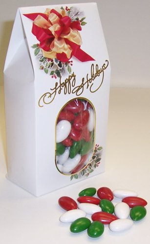 Scott's Cakes Christmas Chocolate Jordan Almonds 1 2 Pound Standing Happy Holidays Box by Almond Pound Cake