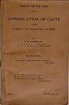 Annihilation of caste: With a reply to Mahatma Gandhi (Tracts for the times)