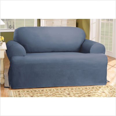 Bundle-90 Cotton Duck Sofa Slipcover (T- Cushion) Fabric: Natural
