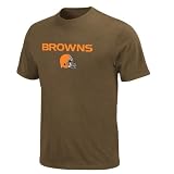 NFL Cleveland Browns Line Of Scrimmage III Adult Short-Sleeved Tee, Classic Brown, XX-Large