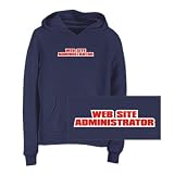 Sweatshirt Woman Navy Blue " Word Web Site Administrator " Occupations