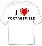 I Love Portageville T-shirt Large White