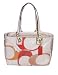 Coach Leather Inlaid C Tote Handbag Melon Orange - Coach 17127MEL