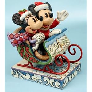 Jim Shore Disney MICKEY & MINNIE SLEIGH RIDE 4013970