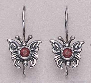 Click here to buy Butterfly with Garnet Dangle Earrings.