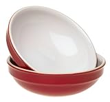 Emile Henry Provencal Individual Pasta Bowls, Set of 2, Cerise Red