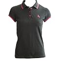 Soul Cal Stripe Tip Polo T-Shirt - Grey - Womens