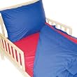 4 Piece Toddler Bedding Set - Royal & Red