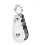 uxcell ロープ滑車　金属　シングルスナッチブロック　物を持ち上げる道具　シングル回転する　 0.2 Ton