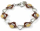CUTE CHARM IT! Linked Brown Monkey Face Starter Bracelet Set ~ ADD MORE CHARMS