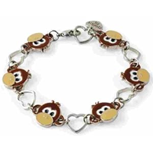 CUTE CHARM IT! Linked Brown Monkey Face Starter Bracelet Set ~ ADD MORE CHARMS